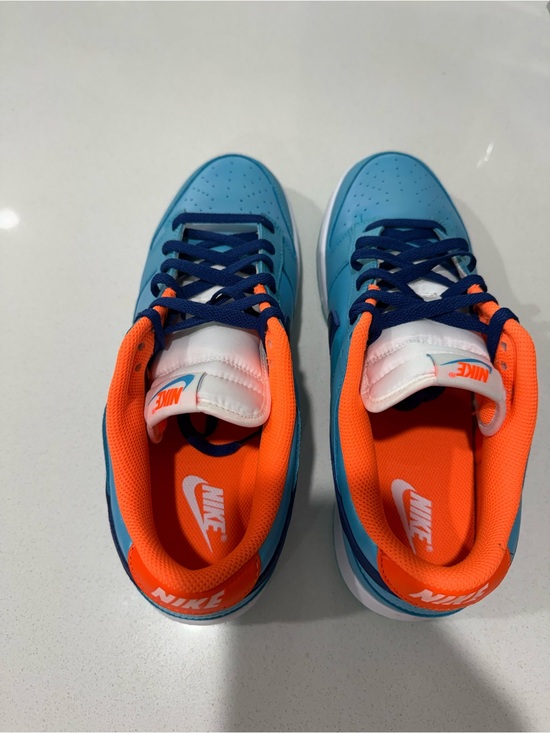 Nike Dunks Low Top Sneakers in Teal, Navy & Orange main image 6